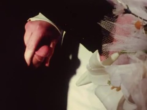 Bride give blowjob to groom at wedding ceremony