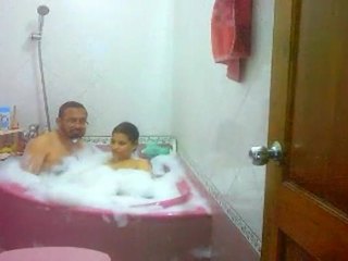 #naziapathan indian arab housewife in bathtub with her lover