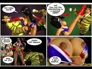 Giant breast super heroine sex comic